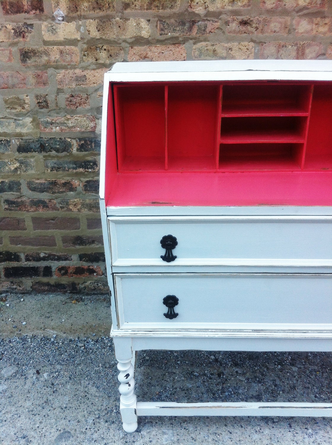 Vintage Distressed Secretary Desk
