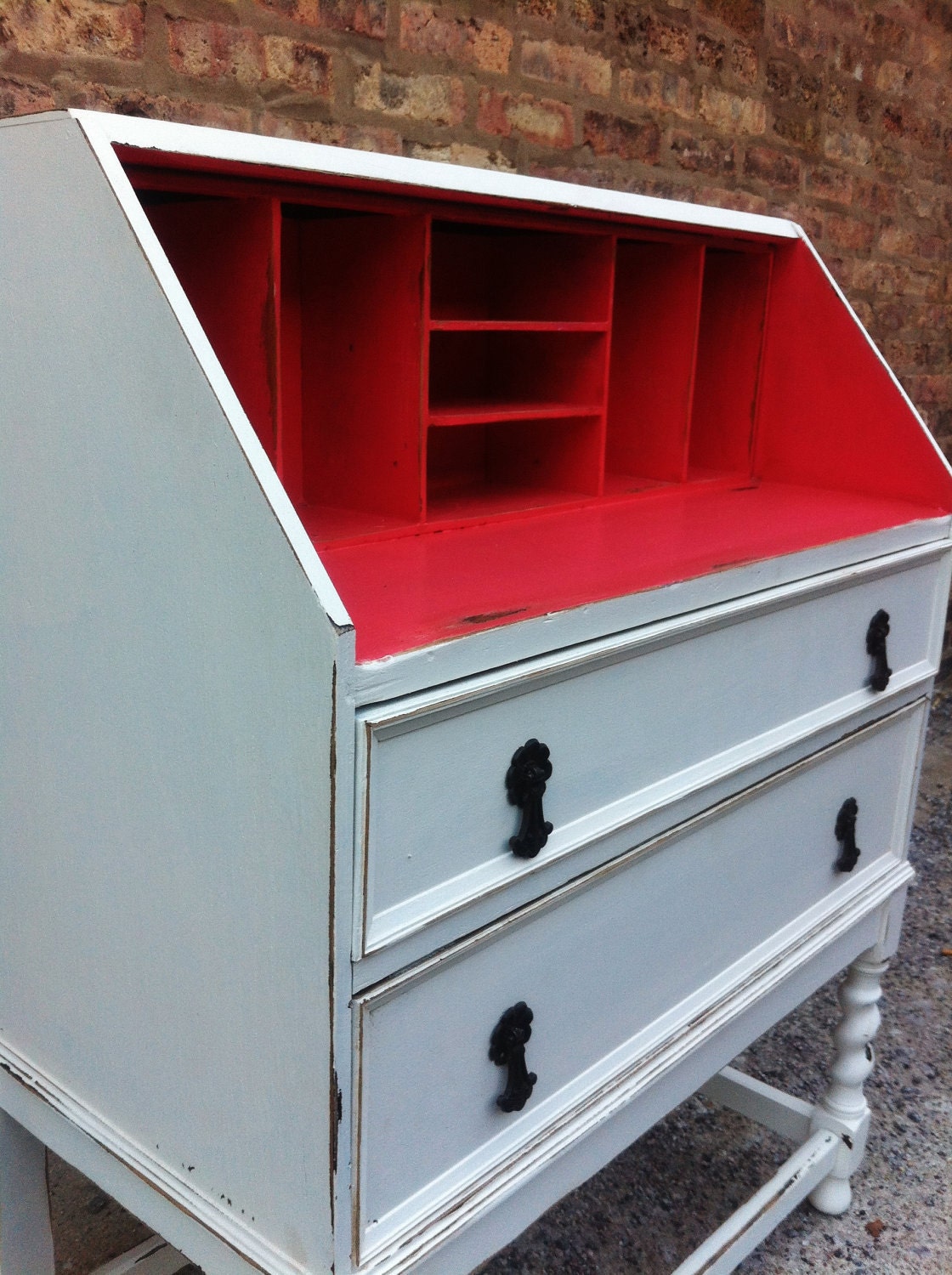 Vintage Distressed Secretary Desk