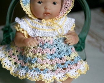 PDF PATTERN Crochet 7.5 8 inch Baby Doll Sleeper Romper Boy or