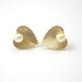 Vintage Van Dell Gold Filled Heart Earrings, Gold Earrings, Pearl Earrings, Gold Filled Earrings