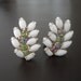 Vintage Rhinestone Milk Glass Earrings