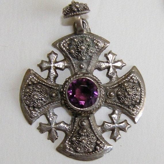 Canterbury CROSS PENDANT by PeggyToole on Etsy