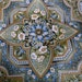Holiday Flourish 4 Main pattern- blue and greens, gold metallic, priced per yard-only 2 yards left