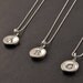 Silver Typewriter Key Necklace - Personalized Initial Necklace Solid Sterling Silver - Other Letters Available