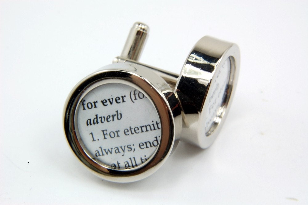 Wedding Cufflinks Definition of FOREVER Love Wedding