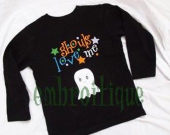 Ghouls Love Me Halloween Embroidery Design - Great for Boys- Instant Download Adorable Funny Boy designs