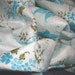 Vintage Blue Floral Silk Fabric . . . 3 3/4 yards X 38 inches wide