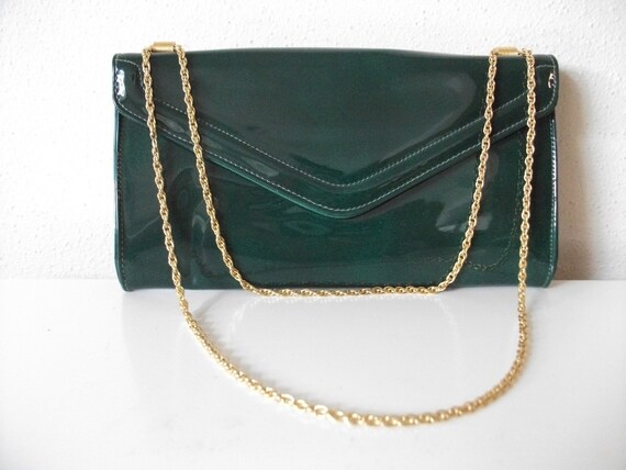 green gold chain bag