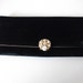 Black Velvet 60s Clutch with Pearl Detail