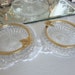 Pretty Crystal Gold Rimmed Dishes With Leaf
