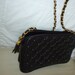 Nice Vintage Quilted Black Purse Chain Strap