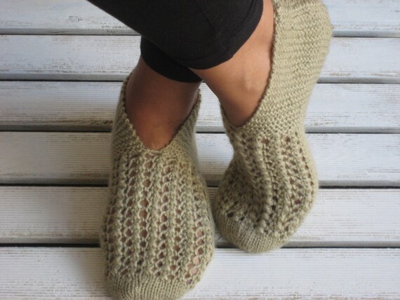 Christmas Gifts Wool Slippers Handknit Slippers Women