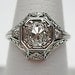 Platinum and European Cut Diamond Filigree Ring