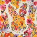 Japanese Cotton Print Fabric - Cosmo Textile, Half Yard - Kawaii Animail, Rabbit & Cat, Flower Floral - NT252