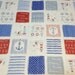 Japanese Cotton Double Gauze Fabric - Kokka, Half Yard - Kawaii Marine Yacht Print - NT364