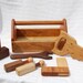 Heirloom Children's Wooden Toy Tool Set with Toolbox - all Hardwoods