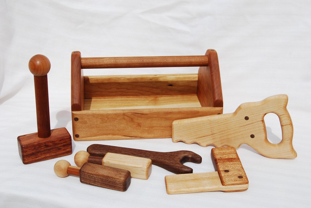 wooden toy tool box