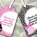 12 Favor Tags, Gift Tag, Wedding, Bridal Shower, Lingerie Shower, Bachelorette Party