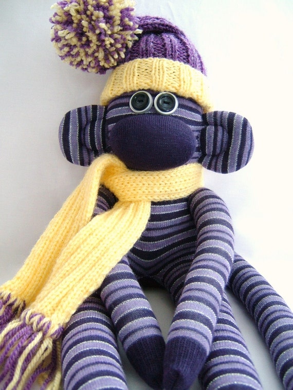 purple sock monkey