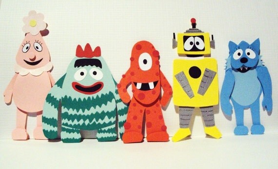 Yo Gabba Gabba Gang Paper Piecings