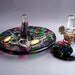 Hand Blown Art Glass Jewelry Tray and Ring Holder -Set of 2