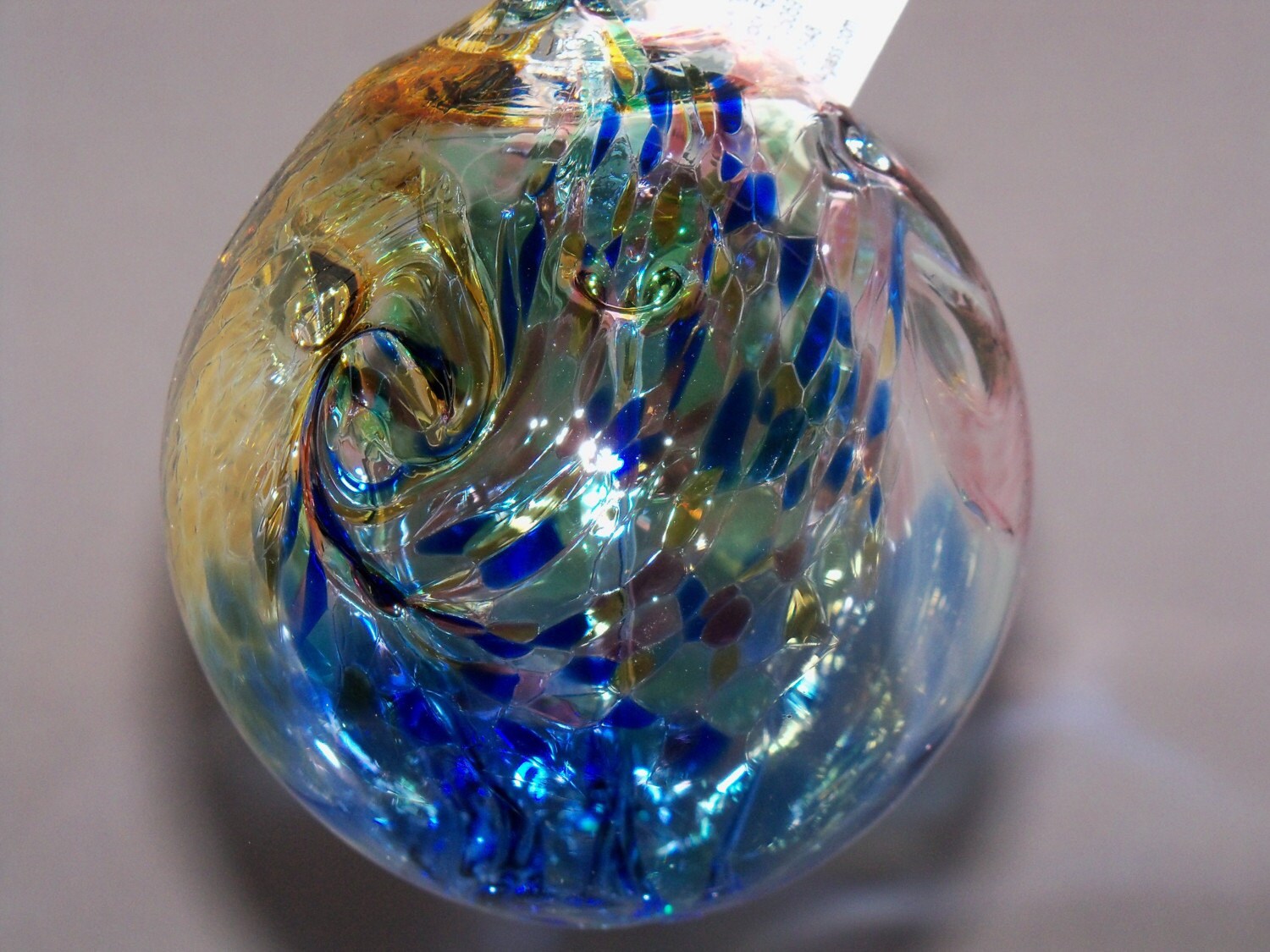 Hand Blown Art Glass Witch Ball/Ornament