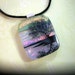 Fused Glass, Natures Reflections, Fused Dichroic Glass Pendant, Necklace, Tree, Sunset, Fused Pendant, Dichroic Jewelry