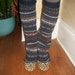 Harry and the Hippie Chic Upcycled Recycled Reconstructed Ooak Navy Tribal Leg Warmers