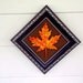Framed Orange Maple Leaf Fabric Home Decor