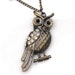 Retro Owl Necklace with Crystals