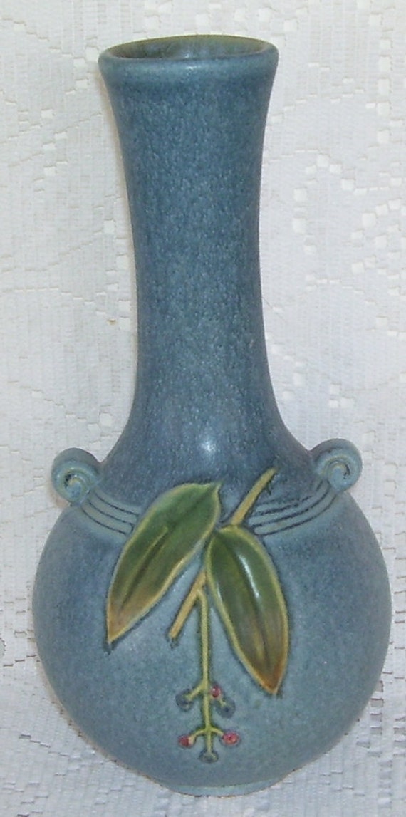 Antique Blue Weller Pottery Vase