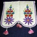 Linen Window Curtain with Colorful Embroidered Flowers