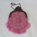 Elegant Antique Pink Beaded Ladies Flapper Purse 1925