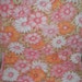Funky Vintage Pink White Orange Daisies Full Flat Sheet
