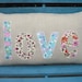 Vintage Love Appliqued Cushion