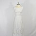30% off.......Early 1960's Dress - White Long Empire Waist with White and Silver Embroidery