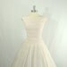 RESERVED for Joni........1950s Vintage Wedding Dress - Simply Perfect Ivory with a Hint of Pink Drop Waist Pleated Skirt Summer Bridal Frock