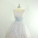 Pastel Dress - 1950s Vintage Wedding Dress - White Lace with Blue Tint Summer Garden Wedding Frock