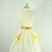 Reserved for Jenn.......1950s Summer Dress - White and Mustard Cotton Day Frock
