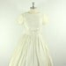 1950s White Short Wedding Dress - Summer Full Skirt Short Sleeve Dress