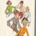 Vintage Early 1970's Butterick Shirt pattern five different styles