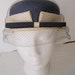 Vintage Two tone Navy and Cream Cloche with Netting w/ original box reserve until 9/15