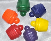 Recycled Crayons Cupcake with a flat back, Total of 6. Il_170x135
