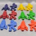 Recycled Crayons Spacemen Shaped - Set of 6 Total of 12 Crayons