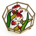 Unique Vintage Jewelry Holder - Red & White Flowers