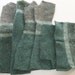 Felted Wool Sweater Scraps Remnants Green Gray Stripe Recycled