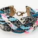 Hand Printed 'Insanity' Braided Cuff Bracelet