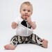 Organic Baby Leggings in Creme&Black Navajo Print