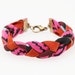 Hand Printed 'Tiger Stripe II' Braided Bracelet