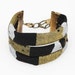 Hand Printed 'Byzantine' Bracelet in Gold and White on Black